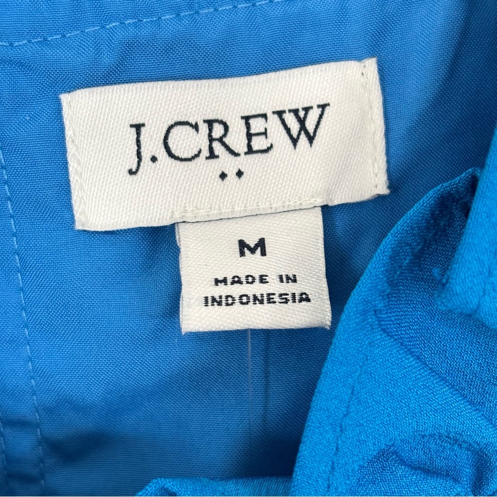 J. Crew Ruffleneck Sleeveless Colbolt Blue Women's Top Size Medium NEW - Picture 2 of 9